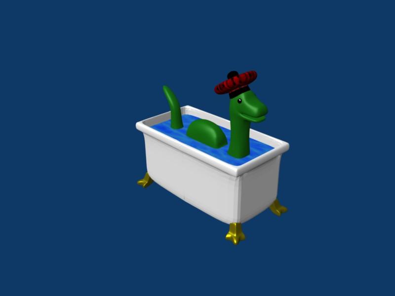 3D Toby in the Tub