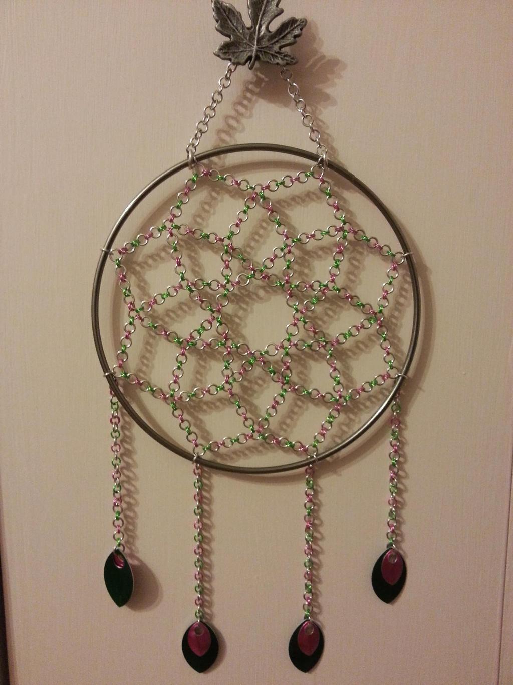 Pink and Green Dreamcatcher